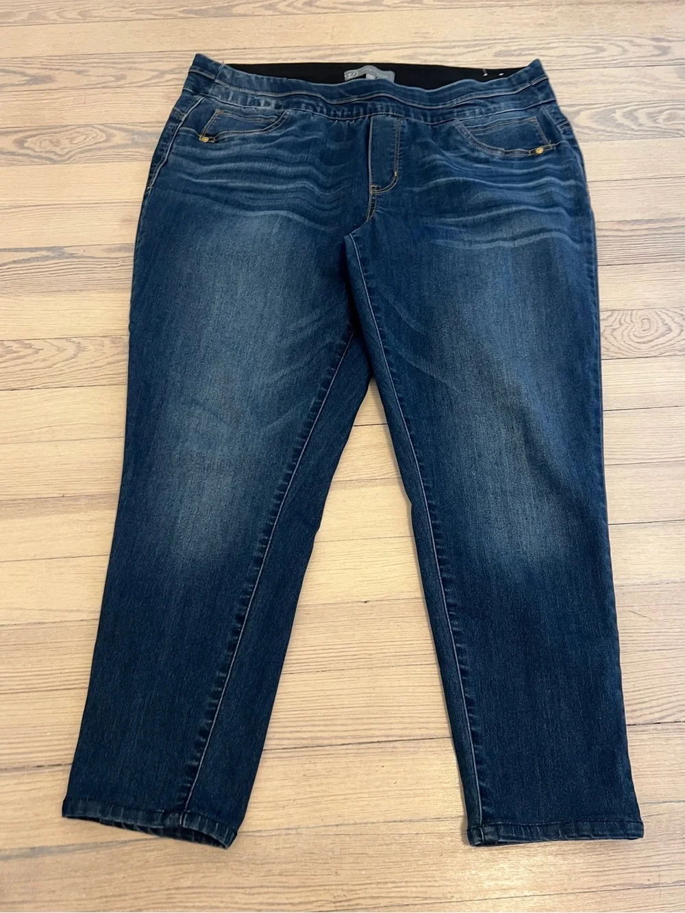 Wit & Wisdom Women’s Ab-Solution Stretch Straight Leg Jeans Dark Wash Size 16W